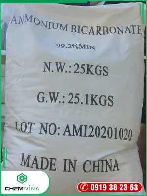 Ammonium Bicarbonate – Bột khai – NH4HCO3 />
                                                 		<script>
                                                            var modal = document.getElementById(
